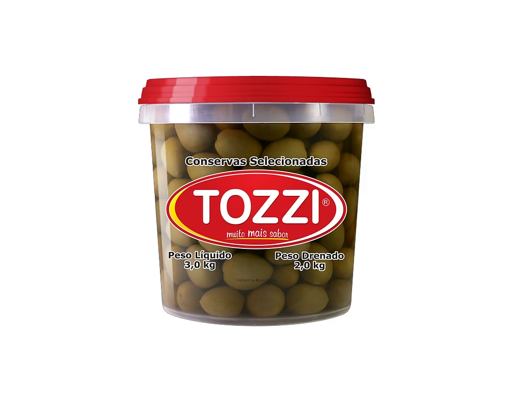 AZEITONA VERDE GRAÚDA 12 X 16 TOZZI 2 KG (CX 4 BD)